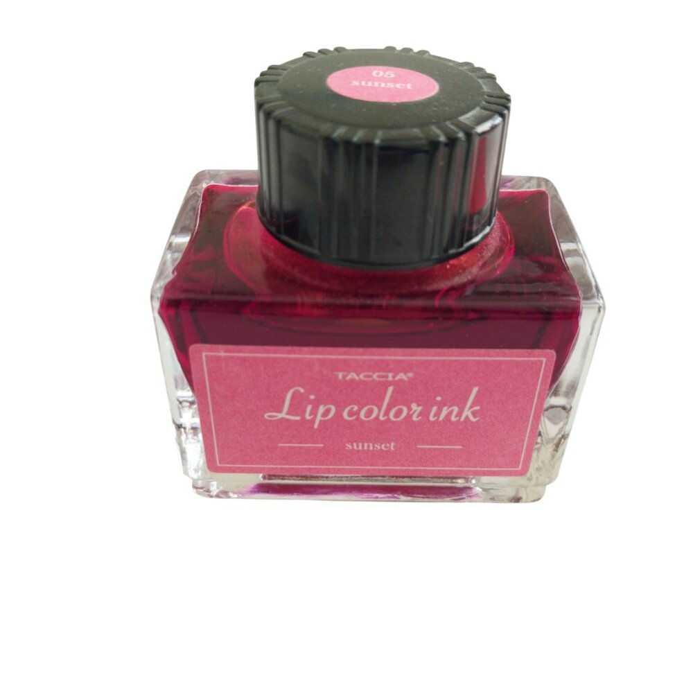 Taccia Lip Color Fountain Pen Ink Bundle 30 ML Glass Bottles Sunset Pale Rose - Picture 4 of 9